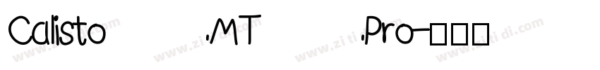 Calisto MT Pro字体转换